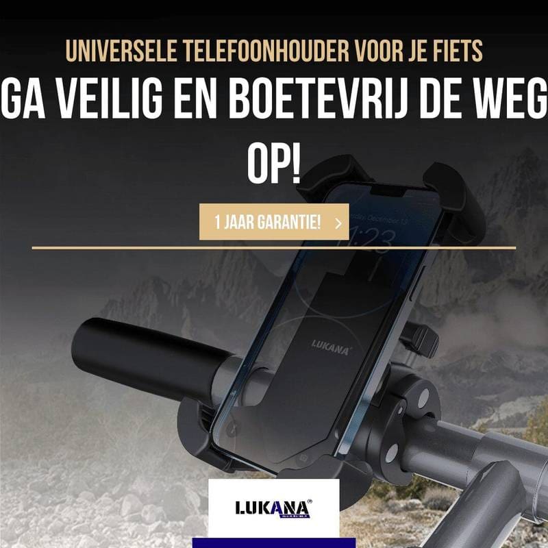 Lukana Telefoonhouder Fiets & Fatbike – Universeel 2 Lukana Telefoonhouder Fiets Universeel
