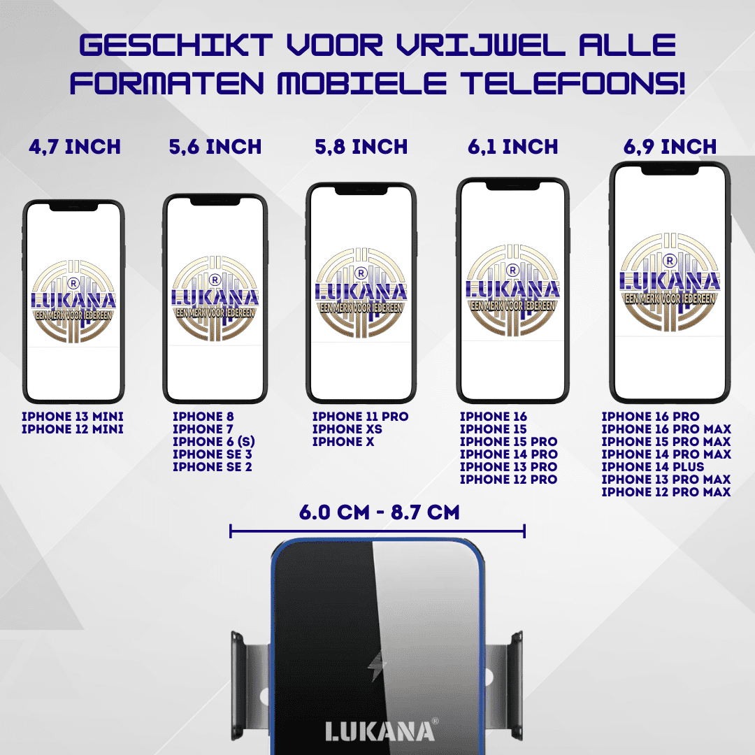 Lukana S-2912 Afmetingen Geschikte Telefoons