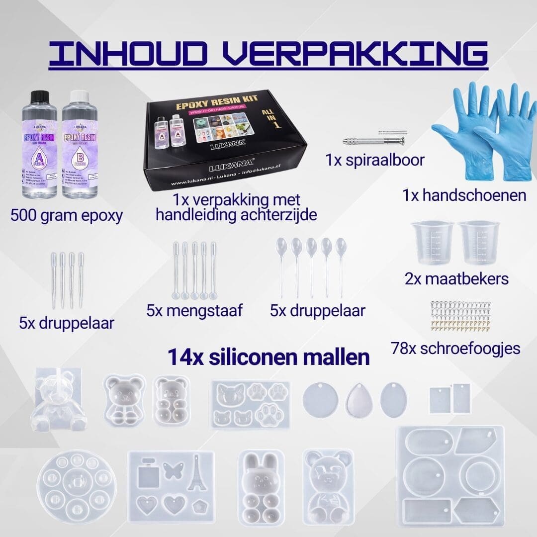 Lukana Epoxy Giethars Starterspakket Inhoud Verpakking