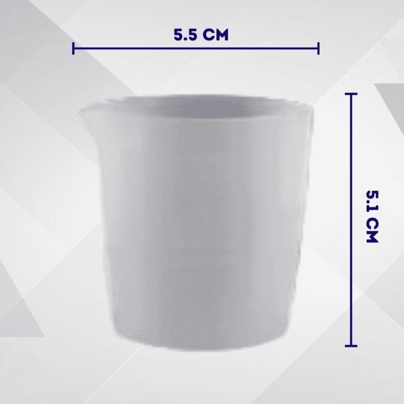 Siliconen gietbeker, 5,5 cm breed en 5,1 cm hoog