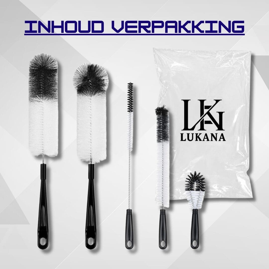 Lukana Flessenborstel Set Inhoud Verpakking