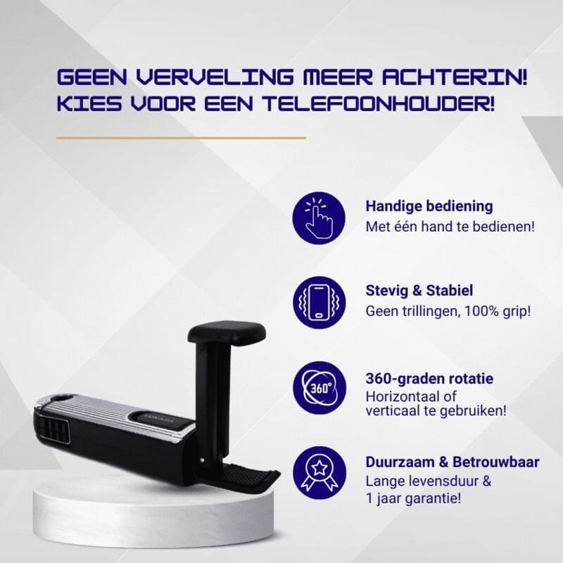 telefoonhouder Hoofdsteun Zilver