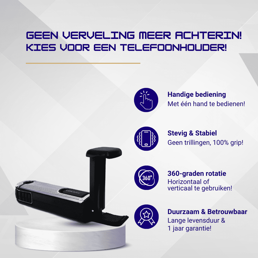 telefoonhouder Hoofdsteun Zilver